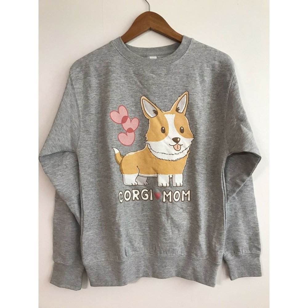 Corgi Mom Dog Gray Women's XS Sweatshirt Sweater